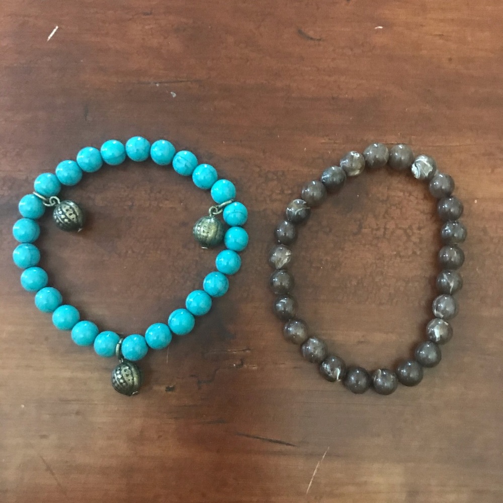 2 beaded bracelets
